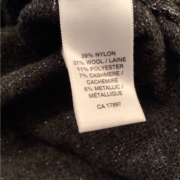 BANANA REPUBLIC Dark Grey Metallic Crew Scoop Neck Sweater - Small - Picture 4 of 4